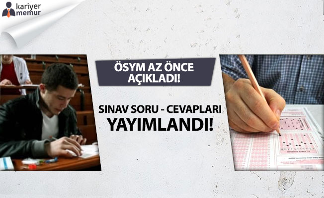 ÖSYM 2017 KPSS Soru ve Cevaplarını Yayımladı