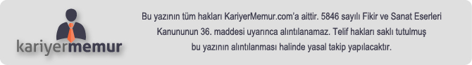 Kariyer Memur - Telif Hakkı