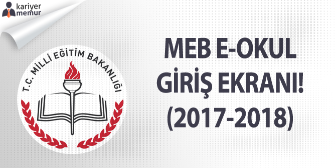 MEB E-OKUL Giriş Ekranı! (2017 – 2018)