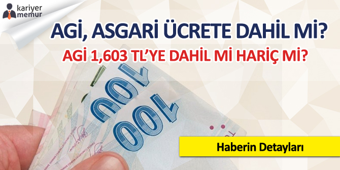 AGİ, Asgari Ücrete Dahil midir?