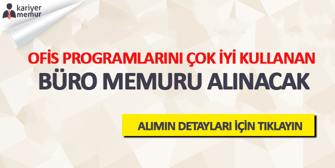 Bolvadin SYDV Ofis Programlarını Çok İyi Kullanan Büro Memuru Alacak