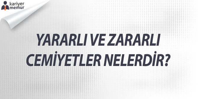 Yararlı ve Zararlı Cemiyetler Nelerdir?