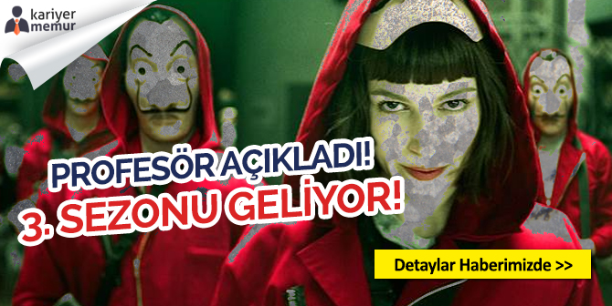 Profesör Müjdeledi, La Casa De Papel’in 3. Sezonu Geliyor