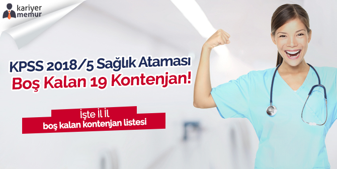 18 Bin Sağlık Personeli Alımında Boş Kalan 19 Kadro