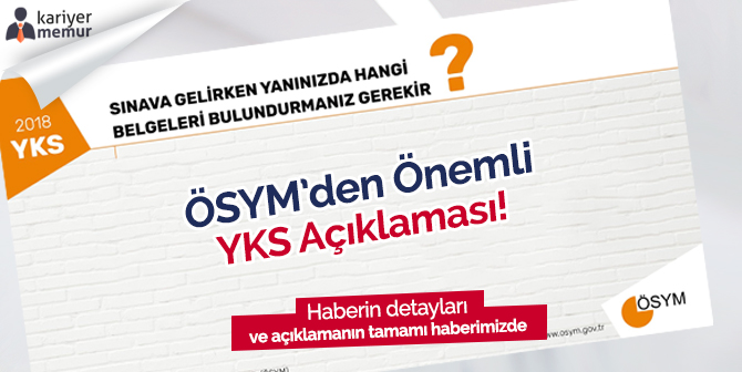 ÖSYM’den YKS’ye Girecek Adaylara Önemli Uyarı