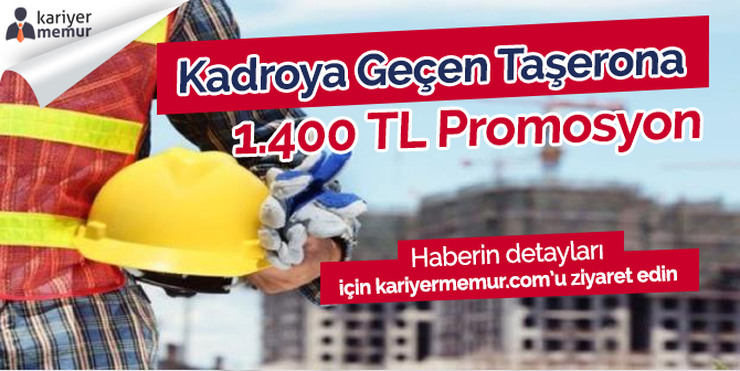Sürekli İşçilere 1.400 Lira Promosyon Ödenecek