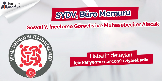 Patnos SYDV Çok Sayıda Büro Memuru ve Personel Alımı Yapıyor