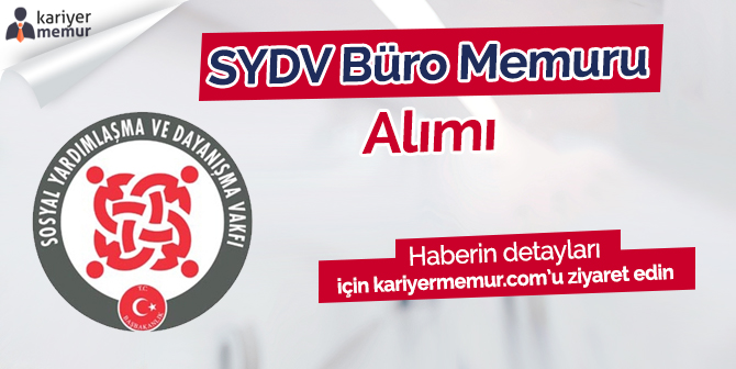 Dernekpazar SYDV Büro Memuru Alımı