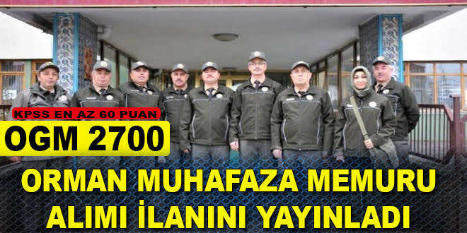 Tarım ve Orman Bakanlığı KPSS 60 Puan ile 2700 Muhafaza Memuru Alacak