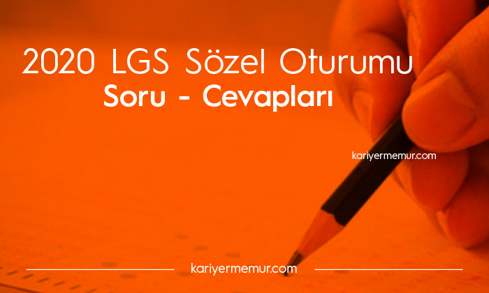 LGS Sözel Oturumu Soruları 2020