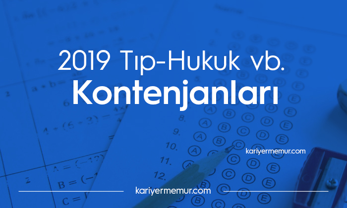 2019 Tıp – Hukuk – Hemşirelik ve Öğretmenlik Kontenjanları
