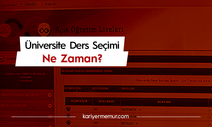 Üniversite Ders Kayıtları Ne Zaman 2020