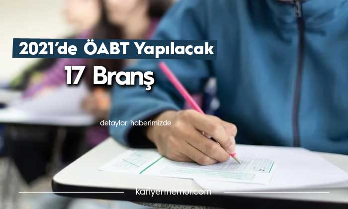 2021 Yılında Bu 17 Branşta ÖABT Yapılacak