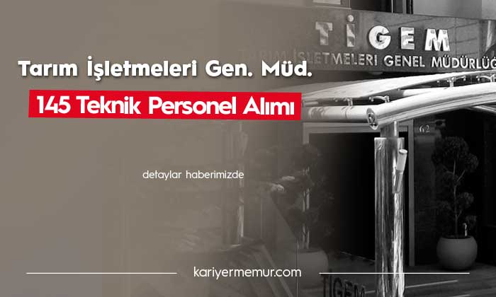 Tarım İşletmeleri 145 Teknik Personel Alacak