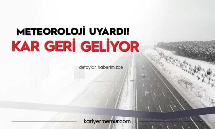 Meteoroloji’den Kar Yağışı Uyarısı