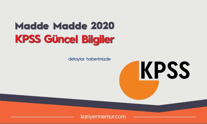 2021-2022 Madde Madde KPSS Güncel Bilgiler