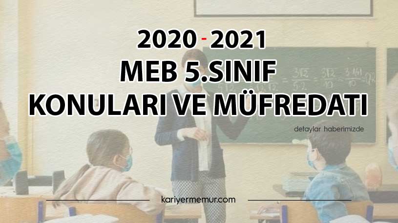 2021-2022 MEB 5.Sınıf Konuları Ve Müfredatı