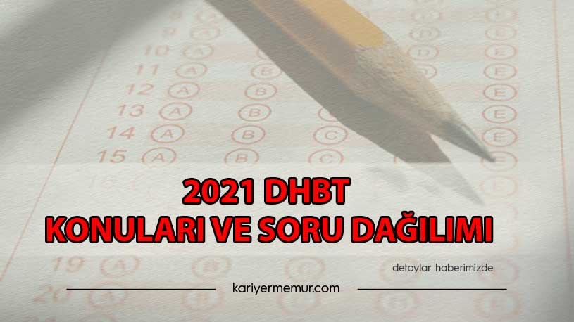 2022 DHBT Konuları ve Soru Dağılımı