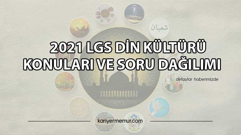 2021 LGS Din Kültürü Konuları ve Soru Dağılımı