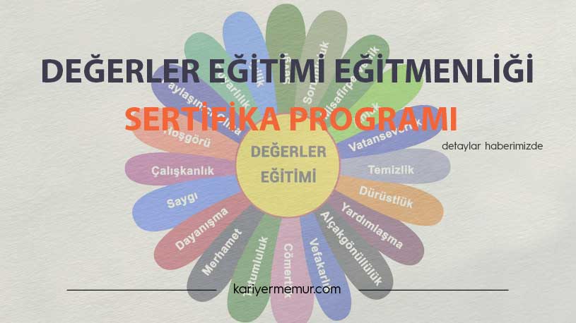 Değerler Eğitimi Eğitmenliği Sertifika Programı