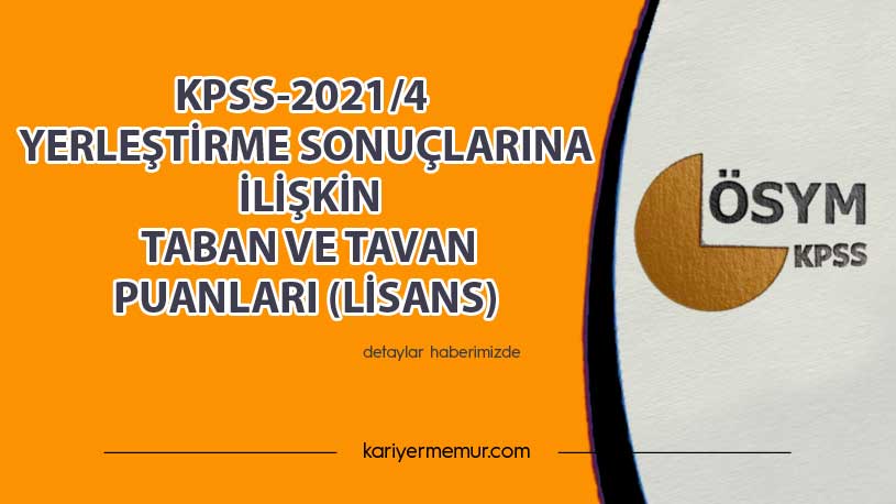 2021 KPSS Taban ve Tavan Puanları (Lisans)