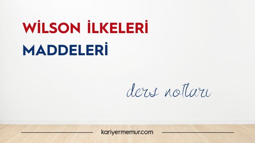 Wilson İlkeleri Maddeleri