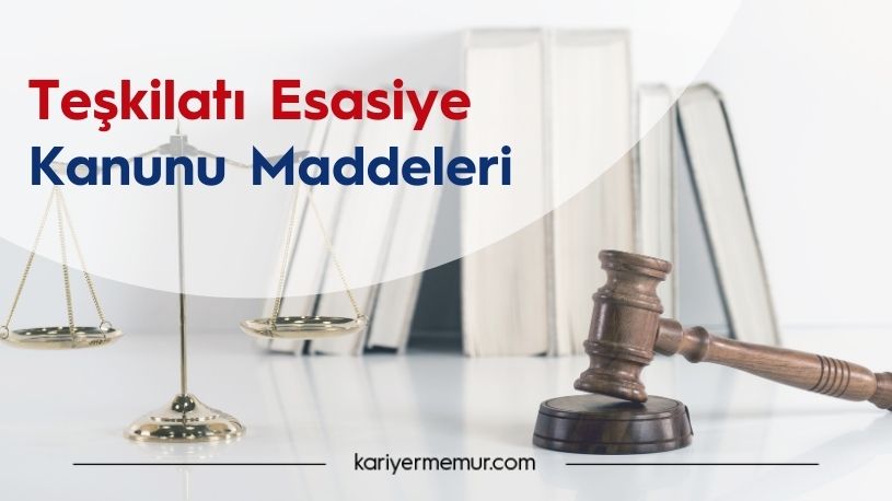 Teşkilatı Esasiye Kanunu Maddeleri