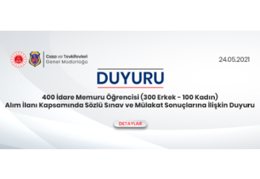 Ceza ve Tevkif Evleri (CTE) Personel Alımı Sözlü Sonuçları Açıklandı
