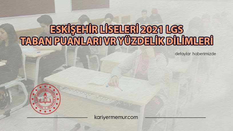 Eskişehir Liseleri 2021 LGS Taban Puanları ve Yüzdelik Dilimleri