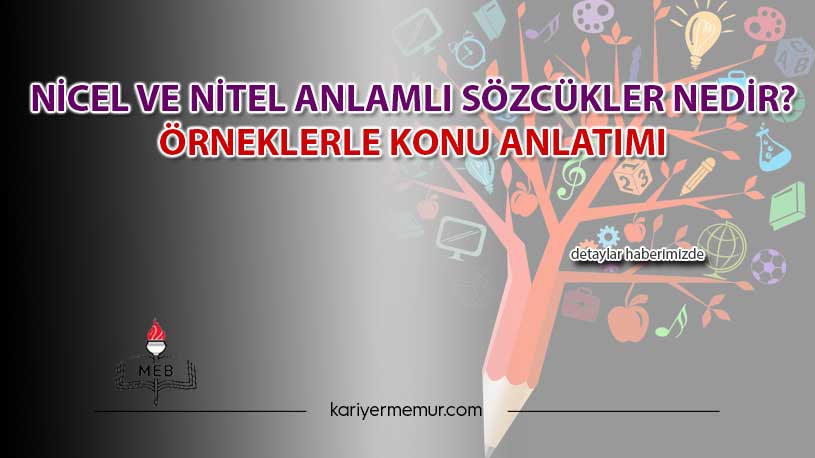 Nicel ve Nitel Anlamlı Sözcükler nedir? Örneklerle Konu Anlatımı