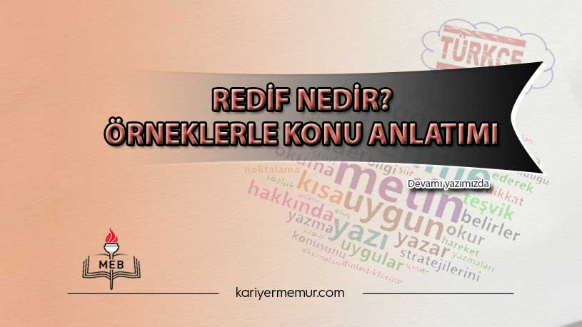 Redif Nedir? Örneklerle Konu Anlatımı