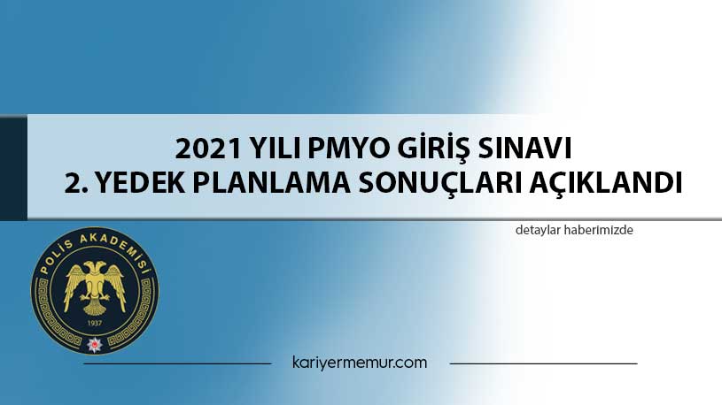 2021 Yılı Pmyo Gi̇ri̇ş Sınavı 2. Yedek Planlama Sonuçları Açıklandı